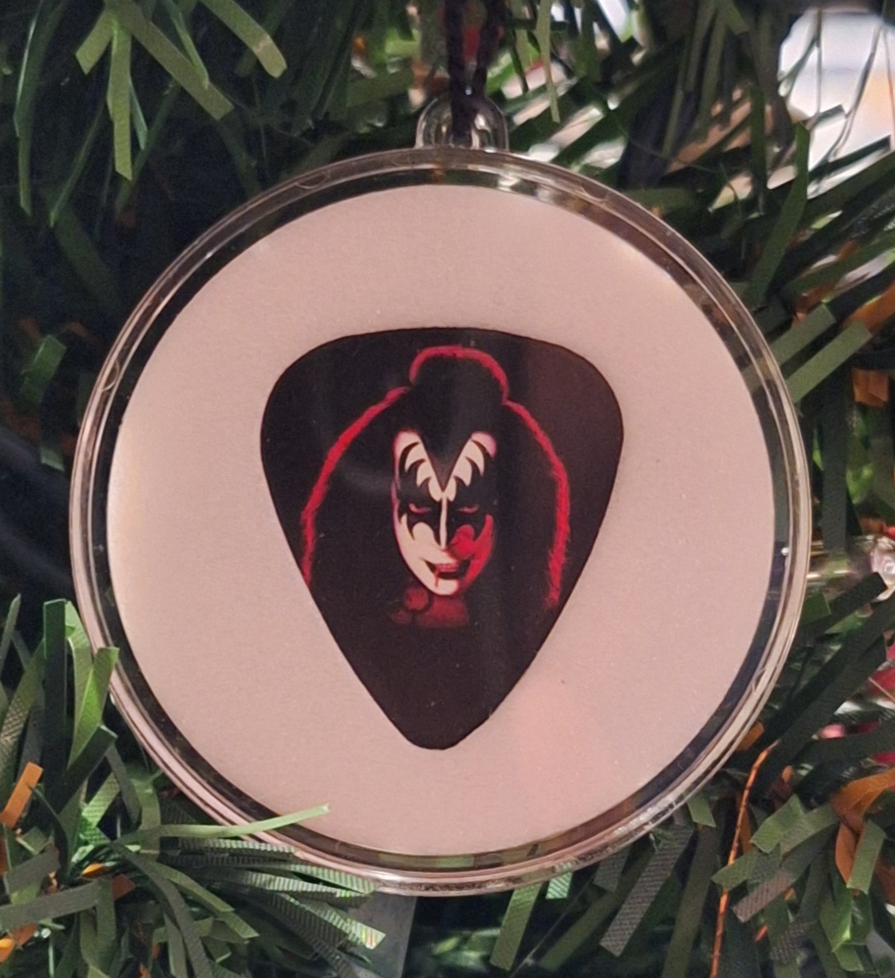 Kiss gene simmons solo album guitar pick ornament buffalo music store